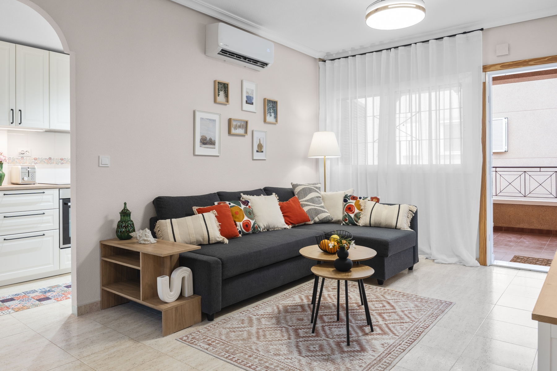 Living room with entrance view