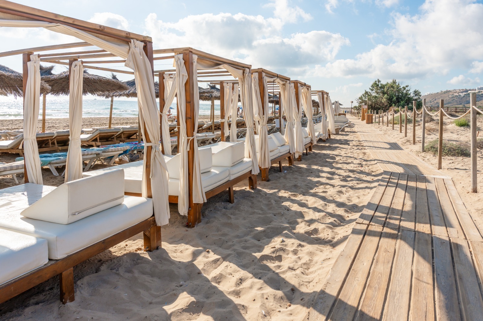Beach lounge relaxing area